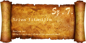 Sziva Titanilla névjegykártya
